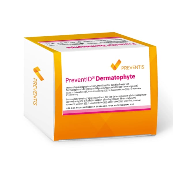 Preventid Dermatophyte: Primeiro teste rápido na detecção de Fungos Dermatofitos (10 atiras reativas)